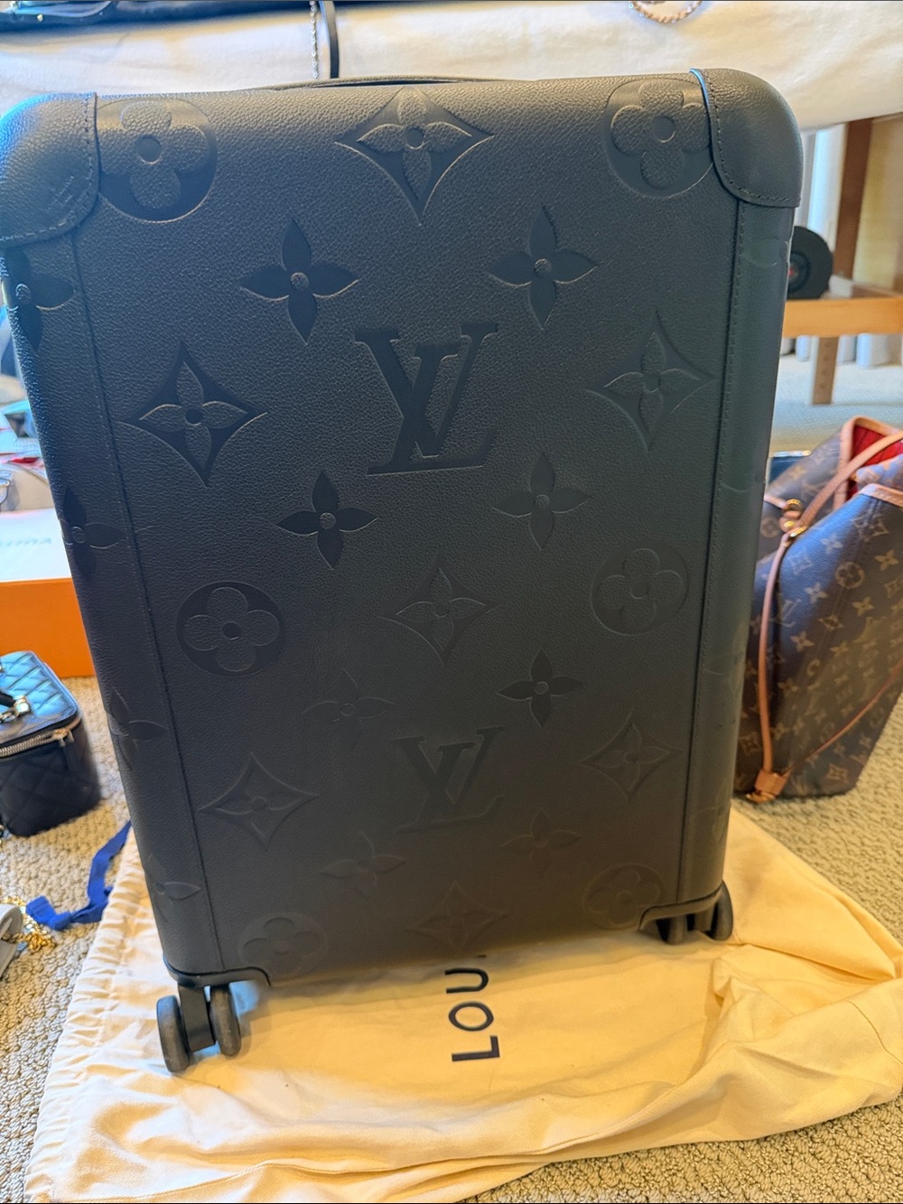Louis Vuitton Black Embossed Monogram Carry-On